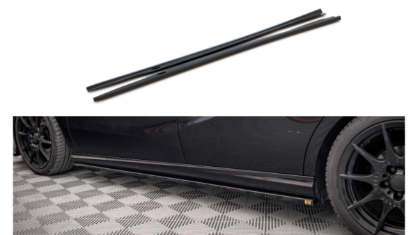 Lip Spoiler Mercedes-Benz B W246 Facelift Side Skirts Gloss Black