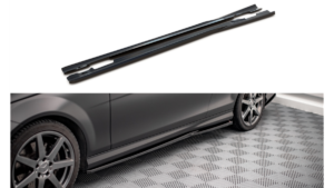 Lip Spoiler Mercedes-Benz C C204 W204 Facelift S204 Facelift Side Skirts Gloss Black