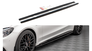 Lip Spoiler Mercedes-Benz C C205 63AMG Facelift Side Skirts v.1 Gloss Black