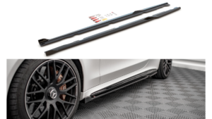 Lip Spoiler Mercedes-Benz C C205 63AMG Facelift Side Skirts v.2 Gloss Black