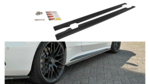 Lip Spoiler Mercedes-Benz C C205 63AMG Side Skirts Gloss Black
