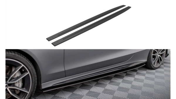Lip Spoiler Mercedes-Benz C C205 C43 Facelift Side Skirts Street Pro Black
