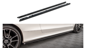 Lip Spoiler Mercedes-Benz C C205 Facelift Side Skirts Gloss Black