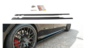 Lip Spoiler Mercedes-Benz C S205 63AMG Side Skirts v.1 Gloss Black