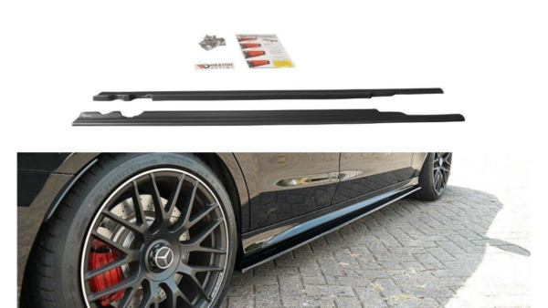 Lip Spoiler Mercedes-Benz C S205 63AMG Side Skirts v.1 Gloss Black