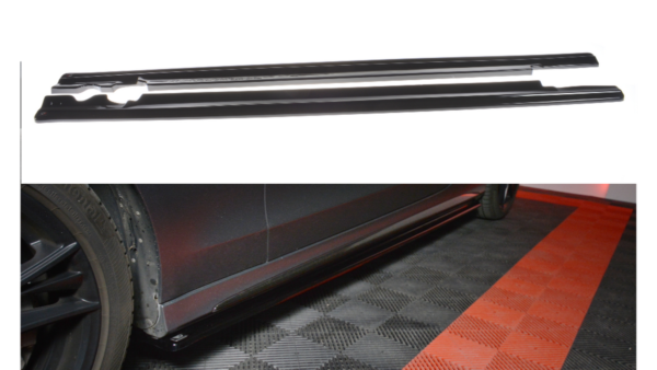 Lip Spoiler Mercedes-Benz C W205 AMG-LINE Side Skirts Gloss Black