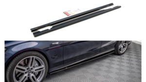 Lip Spoiler Mercedes-Benz C W205 C43 Side Skirts Gloss Black