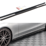 Lip Spoiler Mercedes-Benz C W205 Side Skirts Gloss Black