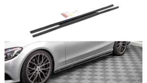 Lip Spoiler Mercedes-Benz C W205 Side Skirts Gloss Black