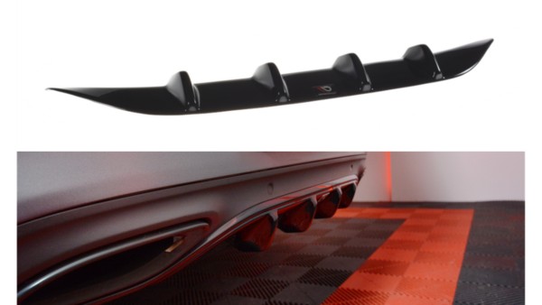 Lip Spoiler Mercedes-Benz C W205 Rear Valance AMG-Line Gloss Black