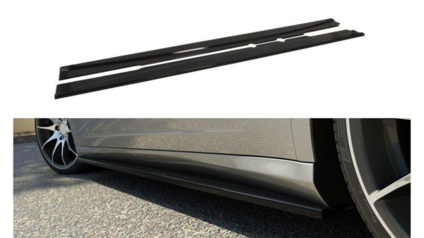 Lip Spoiler Mercedes-Benz C219 Side Skirts Gloss Black