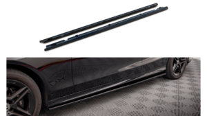 Lip Spoiler Mercedes-Benz C43 C W205 Facelift Side Skirts Gloss Black
