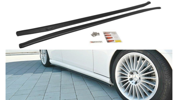 Lip Spoiler Mercedes-Benz CLS C219 55AMG Side Skirts Gloss Black