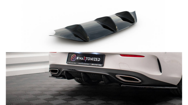 Lip Spoiler Mercedes-Benz E W213(C238) Cabriolet (A238) AMG-Line Rear Gloss Black