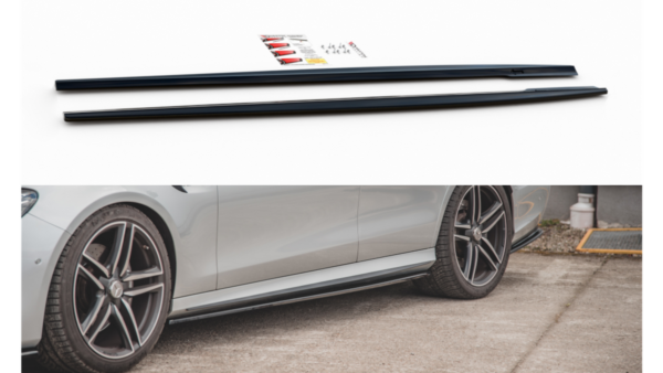 Lip Spoiler Mercedes-Benz E63 AMG S213 W213 Side Skirts Gloss Black
