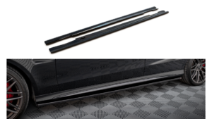 Lip Spoiler Mercedes-Benz E63 AMG W212 Facelift Side Skirts Gloss Black
