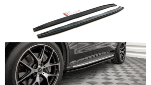 Lip Spoiler Mercedes-Benz GLC C253 Side Skirts v.1 Gloss Black
