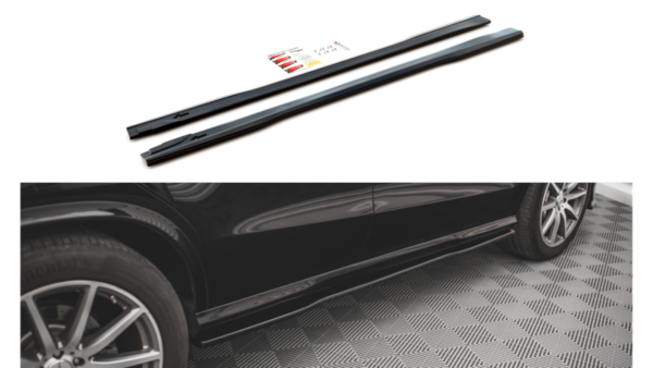 Lip Spoiler Mercedes-Benz GLE 63AMG C292 Side Skirts Gloss Black