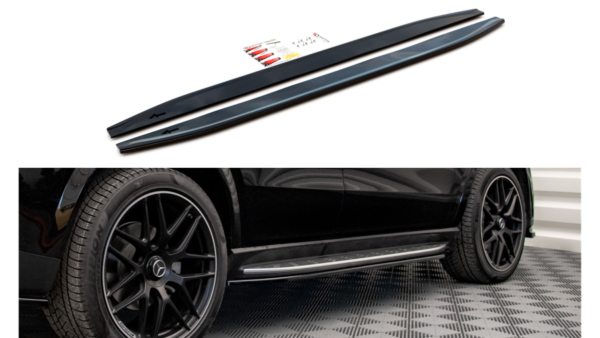 Lip Spoiler Mercedes-Benz GLE C167 Side Skirts Gloss Black