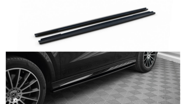 Lip Spoiler Mercedes-Benz GLE C167 Side Skirts Gloss Black