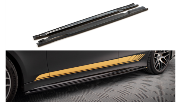 Lip Spoiler Mercedes-Benz GT 63S 4-Door Side Skirts Gloss Black