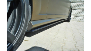 Lip Spoiler Mercedes-Benz S W221 AMG LWB Side Skirts Gloss Black