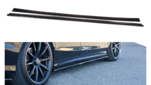 Lip Spoiler Mercedes-Benz S W222 Side Skirts Gloss Black