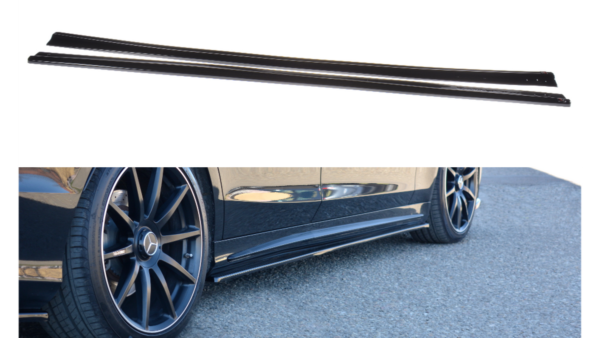 Lip Spoiler Mercedes-Benz S W222 Side Skirts Gloss Black