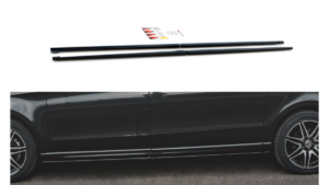 Lip Spoiler Mercedes-Benz V Long W447 Facelift Side Skirts Gloss Black