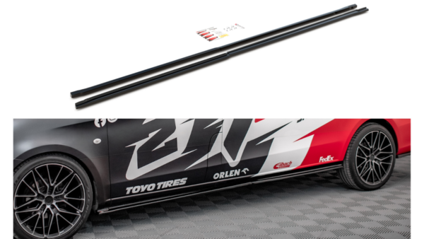 Lip Spoiler Mercedes-Benz Vito Extra Long W447 Facelift Side Skirts Gloss Black