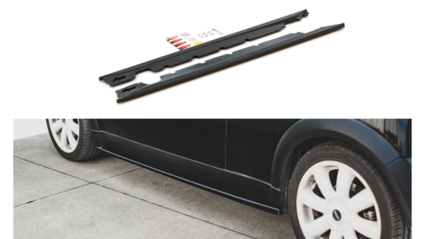 Lip Spoiler Mini Cooper One R50 Side Skirts Gloss Black