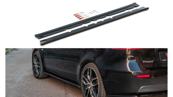 Lip Spoiler Mitsubishi Lancer VIII Side Skirts Gloss Black