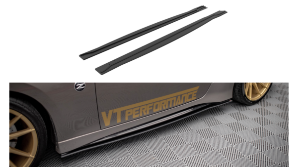 Lip Spoiler Nissan 370Z Nismo Facelift Side Skirts Street Pro Black