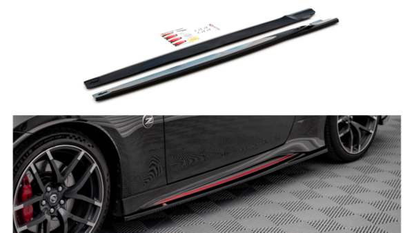 Lip Spoiler Nissan 370Z Nismo Facelift Side Skirts v.2 Gloss Black