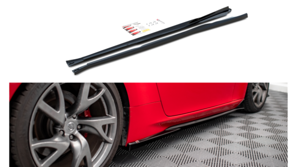 Lip Spoiler Nissan 370Z Side Skirts v.2 Gloss Black