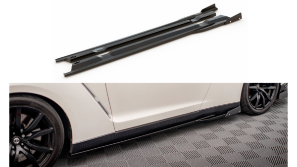 pol_pl_Dokladka-Nissan-GTR-R35-Facelift-Progi-Flaps-Gloss-Black-275942_8.png Lip Spoiler Nissan GTR R35 Facelift Side Skirts + Flaps Gloss Black