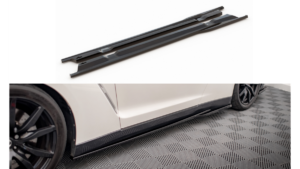 Lip Spoiler Nissan GTR R35 Facelift Side Skirts Gloss Black