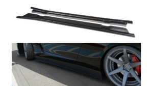 Lip Spoiler Nissan GTR R35 Side Skirts Gloss Black