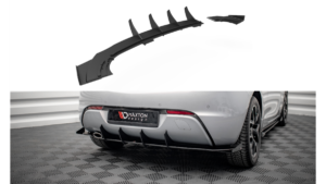Lip Spoiler Opel Astra GTC OPC-Line J Rear Valance Black-Red + Gloss Flaps