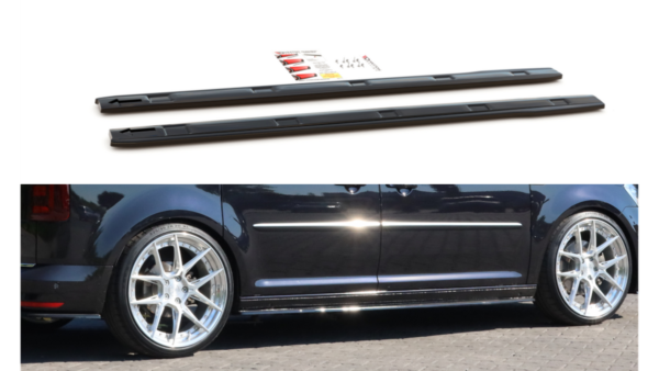 Diffuser Volkswagen Caddy IV Side Skirts Gloss Black