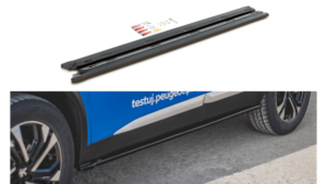 Lip Spoiler Peugeot 2008 II Side Skirts Gloss Black