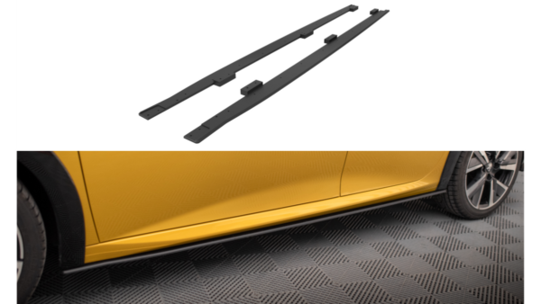 Lip Spoiler Peugeot 208 GT II Side Skirts Street Pro Black