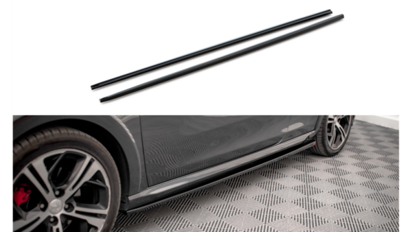 Lip Spoiler Peugeot 208 GTi I Side Skirts Gloss Black