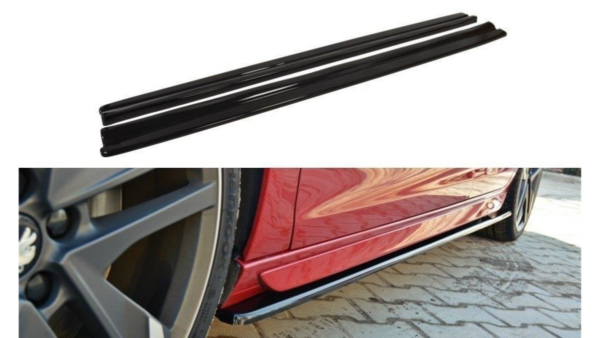 Lip Spoiler Peugeot 308 II GTI Side Skirts Gloss Black