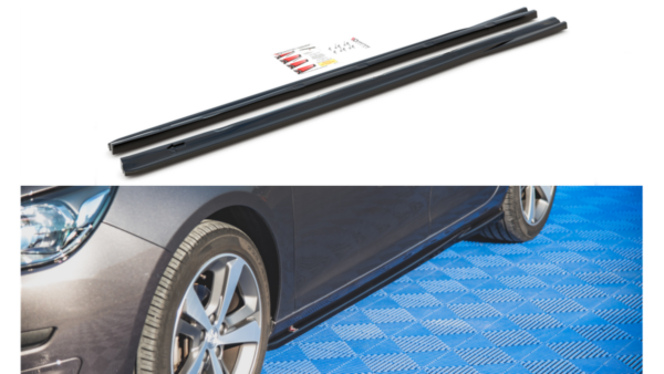 Lip Spoiler Peugeot 308 SW II Facelift Side Skirts Gloss Black