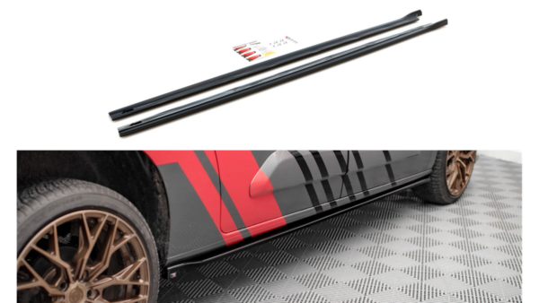 Lip Spoiler Peugeot Partner Maxi III Side Skirts Gloss Black