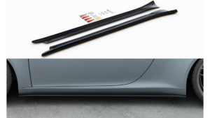 Lip Spoiler Porsche 911 Carrera 991 Side Skirts Gloss Black