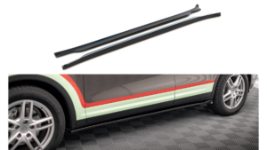 Lip Spoiler Porsche Cayenne II Side Skirts Gloss Black