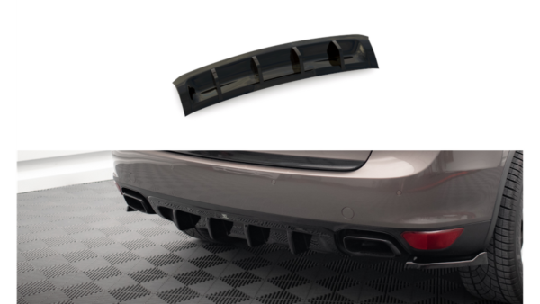 Lip Spoiler Porsche Cayenne II Rear Valance Gloss Black