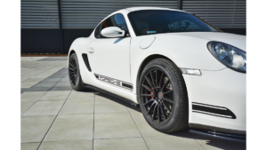 Lip Spoiler Porsche Cayman S 987C Side Skirts Gloss Black